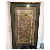 Framed Asian silk