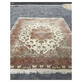 Rose color wool rug 8’x 10’