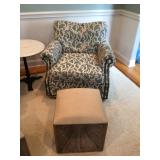 Oversized chair, ottoman 