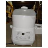 Electric Stew Cooker with Timer and Steam Basket