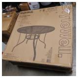 StyleWell 42 in. Mix and Match Steel Round Outdoor Patio Dining Table StyleWell 42 in. Mix and Match Steel Round Outdoor Patio Dining Table
