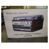 Hammacher Schlemmer Retro Audio Records Tapes Cd s Aux BT Stereo