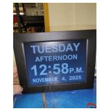 Digital calendar day clock