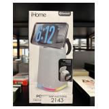 iHome Wireless Charger with Apple Watch Charger, AirPods Charger, and Bluetooth Speaker