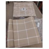 2 plaid throw blankets