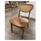 Baxton Studio Giuliana Mid-Century Modern Walnut Brown Dining Chair