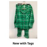 Green Plaid Matching Sleepwear Set