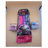 2 mini cupcake dolls and pkg of 3 light up tubes