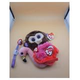 Ty beanie coin purses_ monkey and Flamingo
