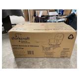 Hoop Glider Natural with Beige Cushion Ottoman Set