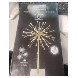 Celebrations LED Warm White Gold Radiant Blast 16 in. Pathway Decor