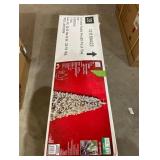 7.5 Ft Festive Flocked Pre-lit Christmas Tree