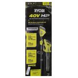 RYOBI 40V HP Brushless 650 CFM 160 MPH Cordless Leaf Blower and Carbon Fiber String Trimmer with 4Ah