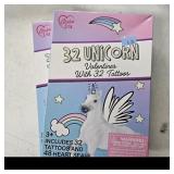 2 PACK - Studio 2/14 Unicorn Valentines with Tattoos