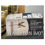 Montgomery II 44 in. Indoor Brushed Nickel Ceiling Fan with Light Kit