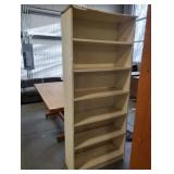 6 Shelf white book shelf