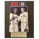 Signed Baseball Immortals - Hank Aaron and Ted Williams