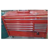 Husky 52 in. W 10-Drawer Gloss Red Mobile Workbench Cabinet