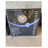 Ashville 1-Light Brown Rattan Solar LED Outdoor Pendant Light