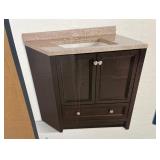 Glacier Bay Delridge 31 in. Single Sink Chocolate Bath Vanity