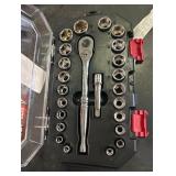 Husky 3/8 in. Drive Ratchet SAE/Metric Standard Socket Set