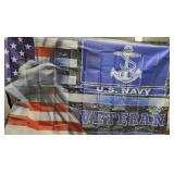 American Navy Veteran Flag Military Flags Tapestry banner 3x5ft 