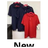 3 Cat & Jack Kid's Short Sleeve Polos- Size Youth XL(16) 2 Navy 1 Red