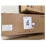 Vega 30 in. Agean Blue Cushioned Bar Stool