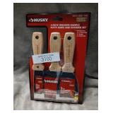 3-Pack Wooden Handle Putty Knife and Scraper Set 