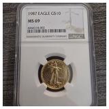 1987 GOLD EAGLE NGC MS 69