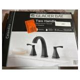 Calandine 8 in. Widespread 2-Handle Bathroom Faucet in Matte Black