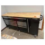  10-Drawer Black Mobile Workbench