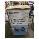 5 piece set padded table and chairs