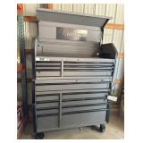 Husky Tool Storage 52 in. W Heavy Duty Matte Gray Tool Chest Combo