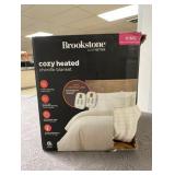 Brookstone King Heated Chenille Knit Blanket Ivory