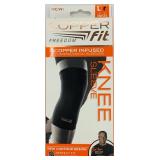 Copper Fit 6005310 Compression Knee Sleeve, Black L