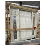 Regency 68 in. x 80 in. 6 Panel RHIS Unfinished White Mahogany Fiberglass Prehung Front Door