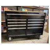 Husky Tool Storage 46 in. W Gloss Black Mobile Workbench Cabinet