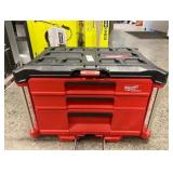 Milwaukee PACKOUT 22 in. Modular 3-Drawer Multi Drawer Tool Box Black/Red