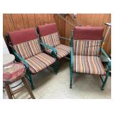 3 Lawn Chairs with Cushions