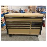 Heavy Duty 52 in. W 9-Drawer Matte Tan Rolling Tool Cabinet