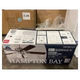 Hampton Bay Glendale III 52 in. LED Indoor Brushed Nickel Ceiling Fan with Light and Pull Chains