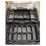 Husky Connect Stackable Portable Cantilever 22 Removable Compartment Small Tool and Parts Organizer