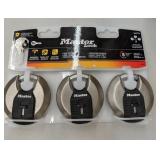 Heavy Duty Outdoor Shrouded Padlock with Key, 2-3/4 in. Wide, 3 Pack