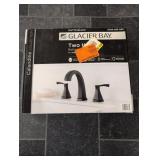 Calandine 8 in. Widespread 2-Handle Bathroom Faucet in Matte Black