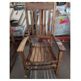 44'H Oak Porch Rocker made of Acacia, Porch Rocking Chair