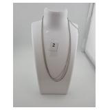 Silver layered necklace