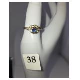 Blue gem ring