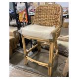Kyle Woven Rattan Counter Height Barstool with Cushion