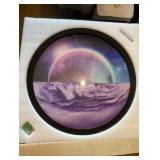 OLYWEI 23.6' Moving Sand Art Picture Round Glass 3D